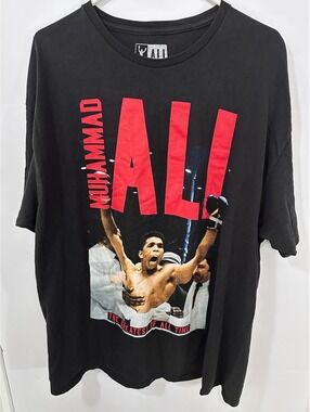 Muhammad Ali The Greatest of All Time T-Shirt Men's 2XL Black Boxing Graphic Tee